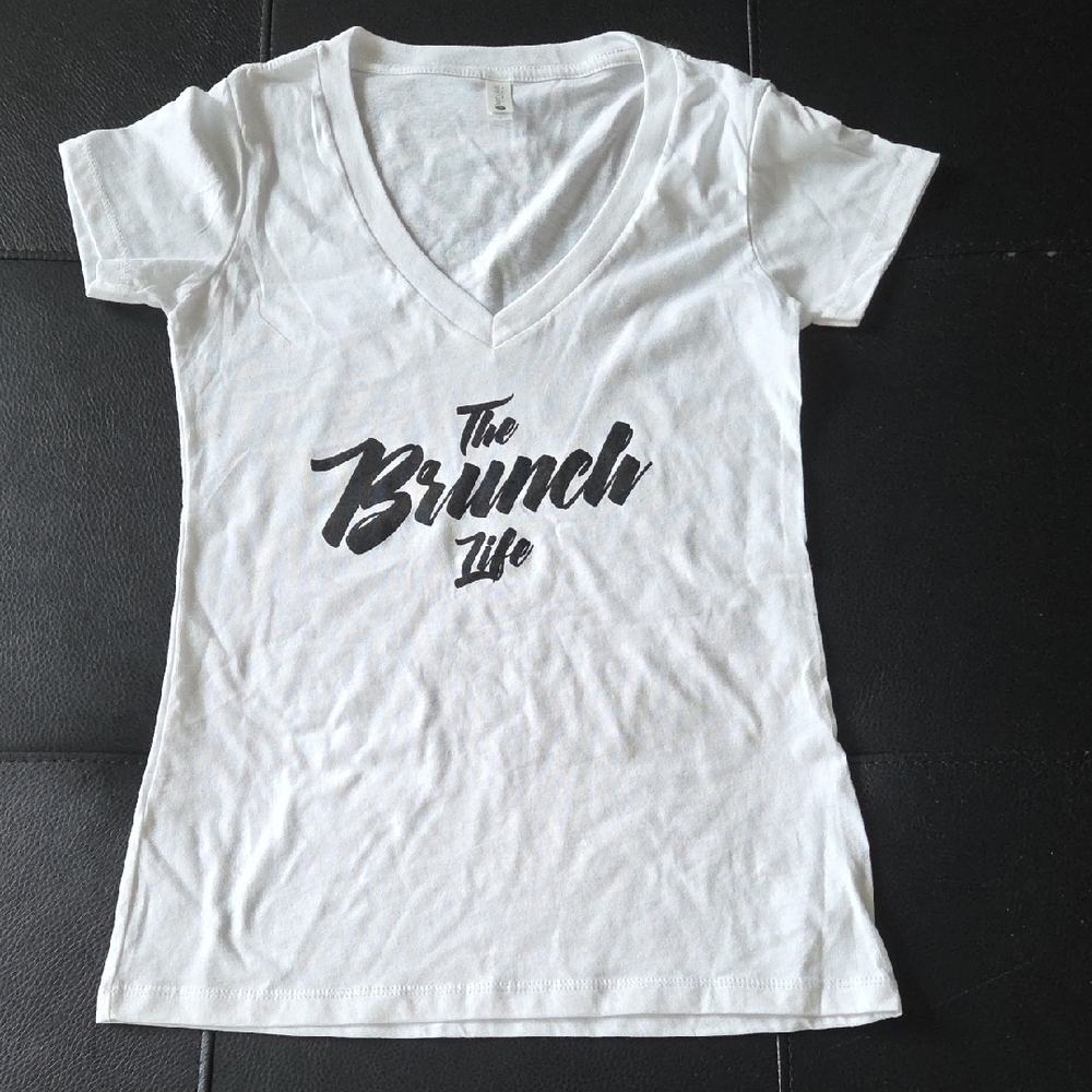 Next Level Apparel White Fitted Short Sleeve Tee